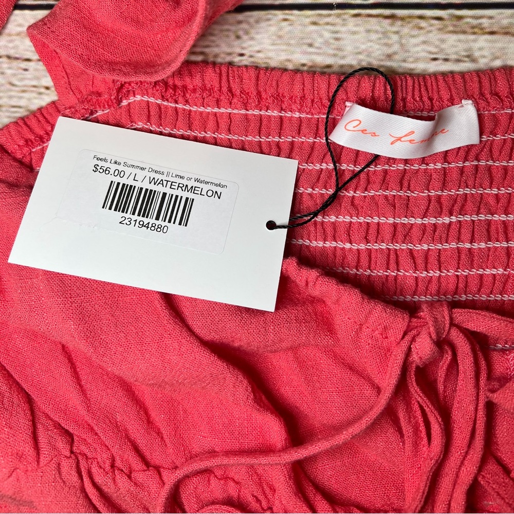 Ces Femme Coral Pink Mini Dress - Picture 2 of 4